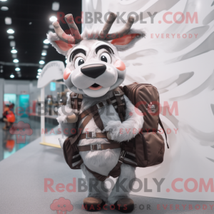 Silver Reindeer mascot...