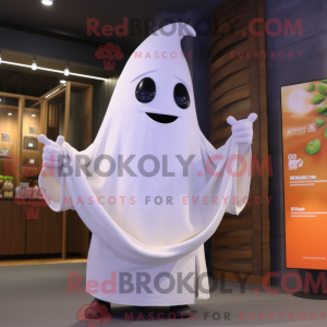 Hvid Radise maskot kostume...