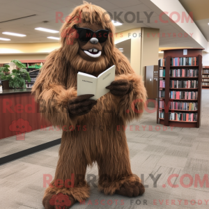 Brown Sasquatch mascot...