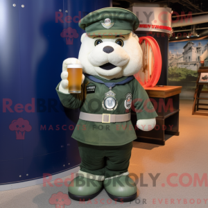 Navy Green Beer Maskottchen...
