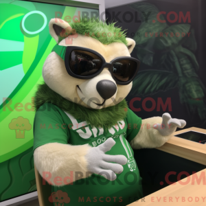 Groene das mascottekostuum...
