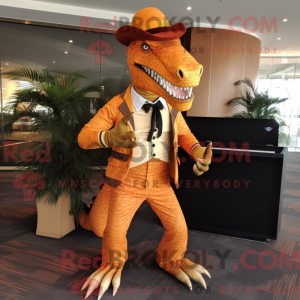 Orange Spinosaurus maskot...
