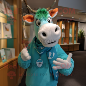 Turquoise Guernsey Cow...