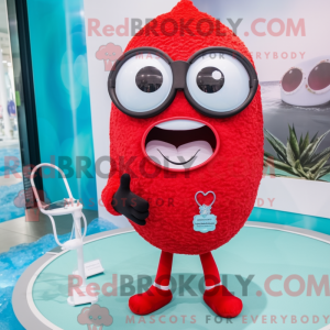 Rød forlovelsesring maskot...