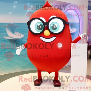 Rød forlovelsesring maskot...