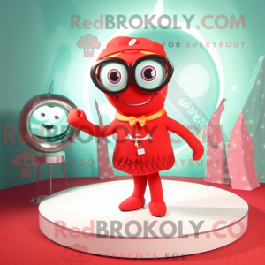 Rød forlovelsesring maskot...