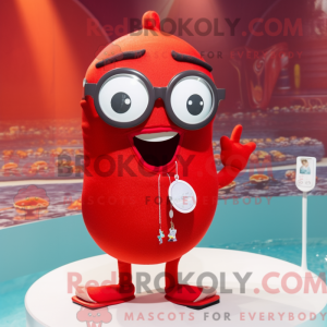 Rød forlovelsesring maskot...