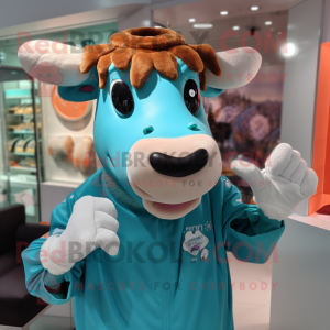 Turquoise Guernsey Cow...