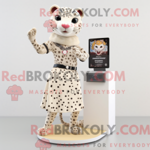 Beige Leopard mascot...