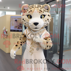 Mascotte de Léopard beige...