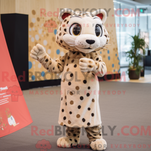 Beige Leopard maskot...