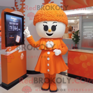 Orange Pop Corn maskot...