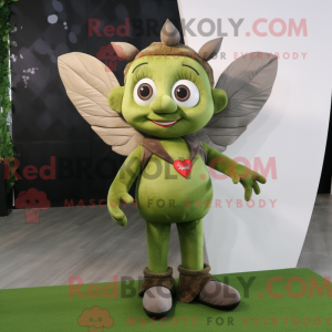 Oliven Cupid maskot kostume...