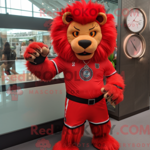 Red Tamer Lion maskot...