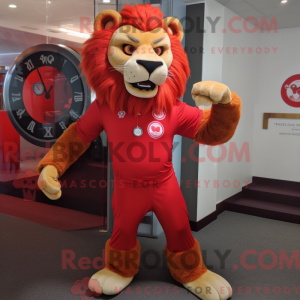 Red Tamer Lion mascot...