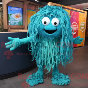 Turquoise Spaghetti mascot...