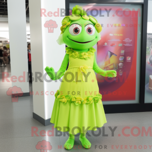 Limegrøn Pho maskot kostume...