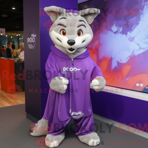 Paars Dingo mascottekostuum...