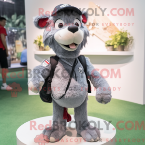 Grå Hunde maskot kostume...