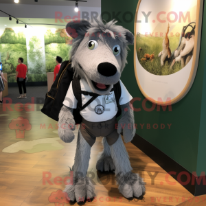 Grauer Hund Maskottchen...
