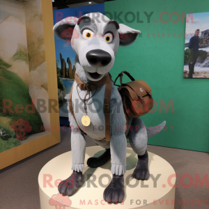 Grauer Hund Maskottchen...