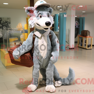 Grå Hunde maskot kostume...