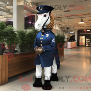 Navy Horse mascot costume...