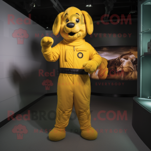 Yellow Dog mascotte kostuum...