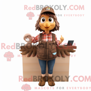 Brown Dove mascottekostuum...