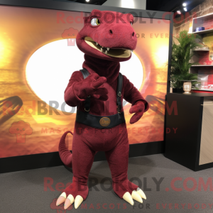 Bordowa maska Komodo Dragon...