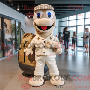 Beige Snake maskot...