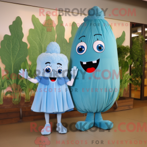 Blue Celery mascottekostuum...
