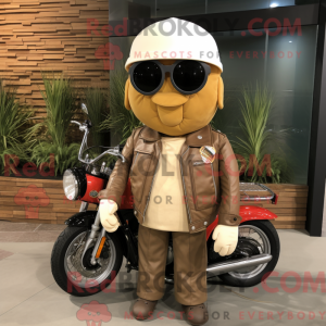 Tan Golf Ball mascot...