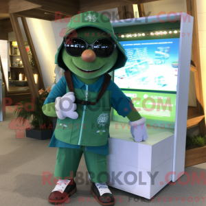 Grön Doctor-maskot drakt...