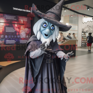 Grå heks maskot kostume...