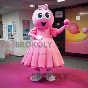 Pink Petanque Ball maskot...