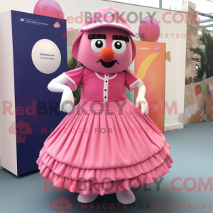 Pink Petanque Ball maskot...