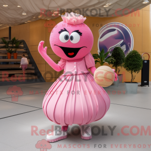 Pink Petanque Ball maskot...