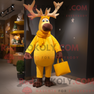 Yellow Reindeer mascot...