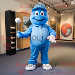 Blue Golf Ball mascot...