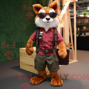 Postava maskota Maroon Fox...