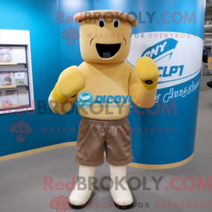 Beige boksehanske maskot...