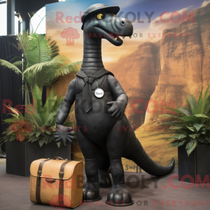 Black Brachiosaurus mascot...