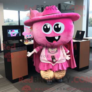 Rosa Tacos-maskotdraktfigur...