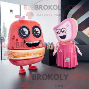 Rosa Tacos-maskotdraktfigur...