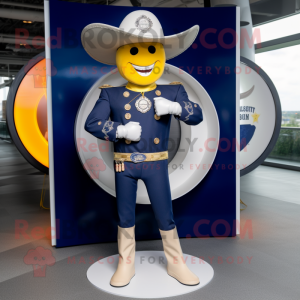 Navy Cowboy maskot kostume...