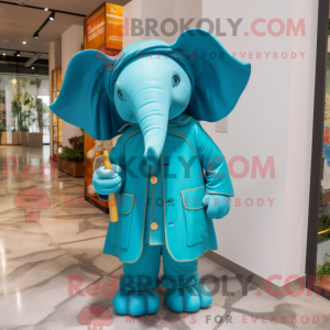 Turkis elefant maskot...