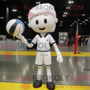 Hvid Volleyball Net maskot...