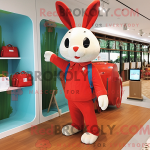 Red Rabbit mascot costume...