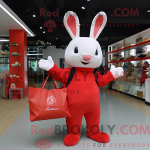 Red Rabbit mascot costume...